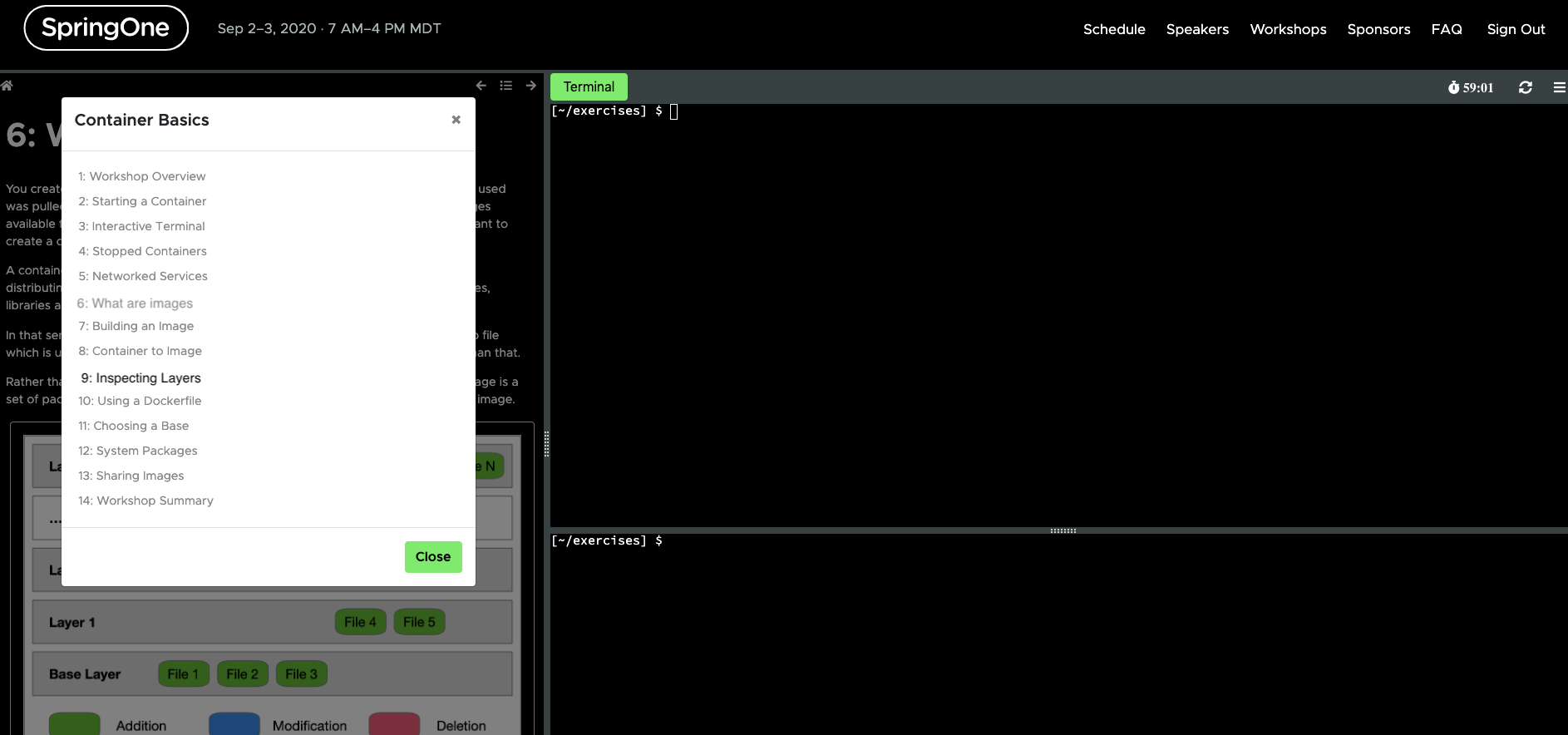 SpringOne2020 container inspect layers example